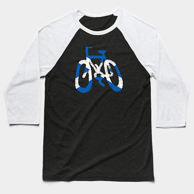 Cycling Scotland Baseball T-Shirt by soitwouldseem